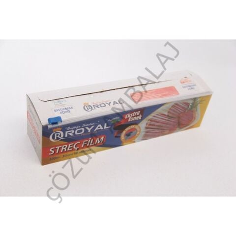 Royal PE 8 Mikron Kutulu Gıda Streci 30cm 300m (1 Adet)