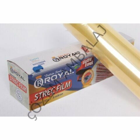 Royal PE 8 Mikron Kutulu Gıda Streci 30cm 300m (1 Adet)