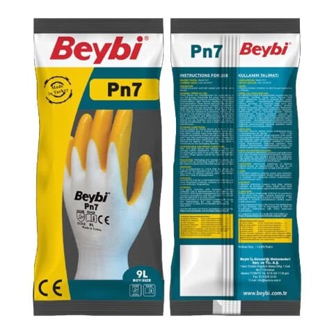 Beybi PN7 Polyester Örme Nitril Eldiven