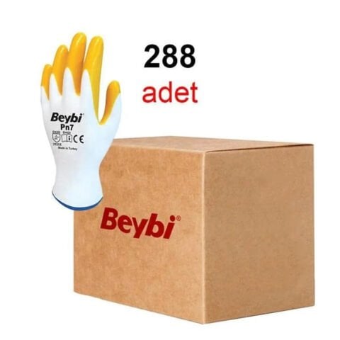 Beybi PN7 Polyester Örme Nitril Eldiven, 1 Koli (288 Çift)